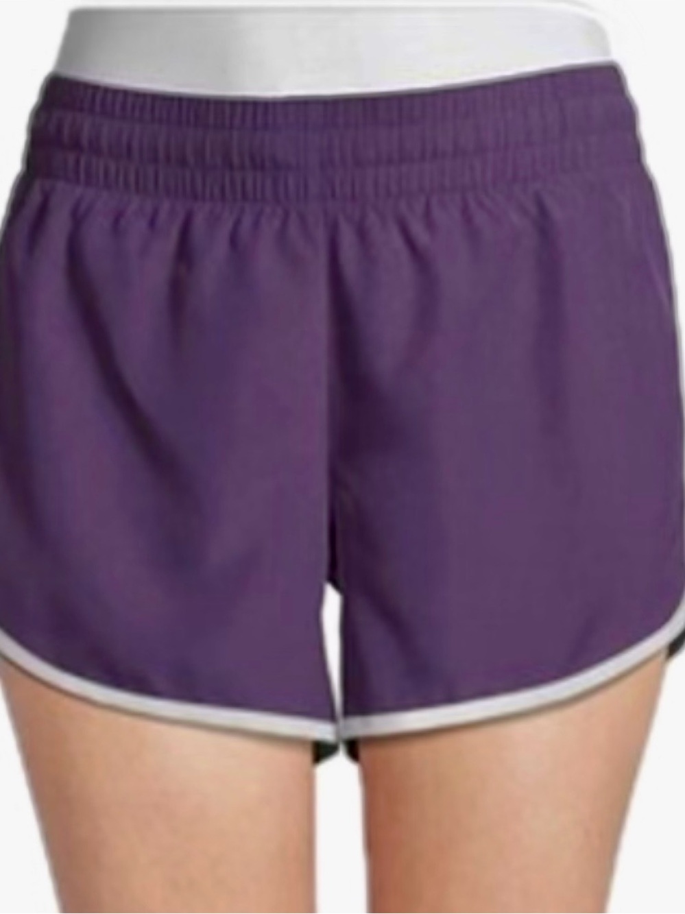 Women’s Purple Athletic Works Shorts with White Trim- S (4/6)